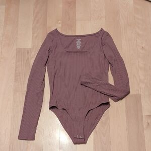 Long Sleeve Ribbed Bodysuit